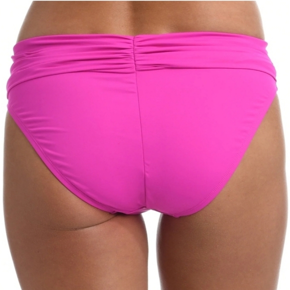 La Blanca Island Goddess Shirred Band Hipster Swim Bottom - Orchid 12 - Picture 2 of 8